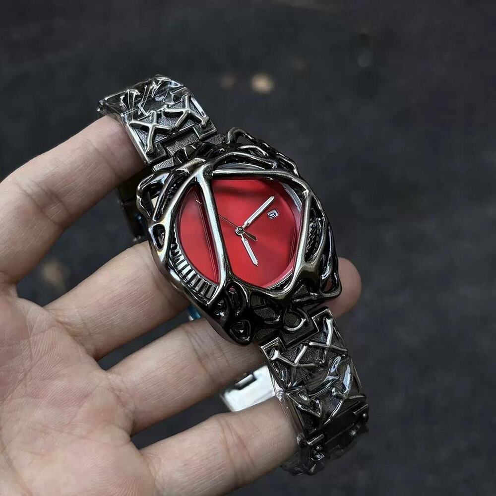 Silver Chrome Watch Futuristic Cybercore Brutalist Indie Sleaze Rave Techno New